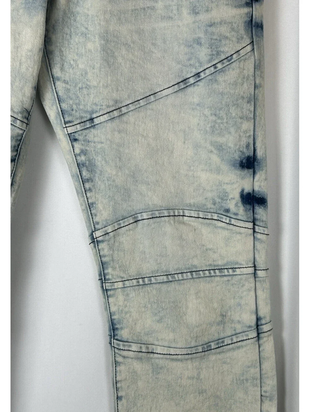 Reason Brand Blue and White Tie Dye Straight Leg Jeans   Size 34